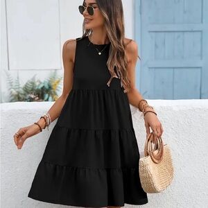 Elegant Black Sleeveless Dress
